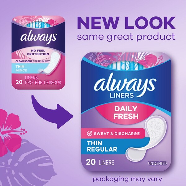 Always Thin Daily Panty Liners Regular, 162 CT