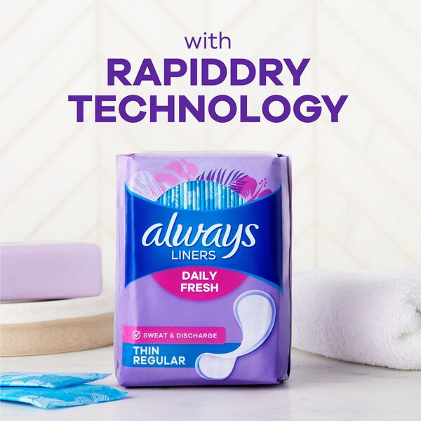 Always Thin Daily Panty Liners Regular, 162 CT
