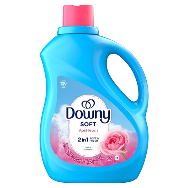 Downy Soft 2-in-1 Liquid Fabric Softener, April Fresh Scent, 88 oz