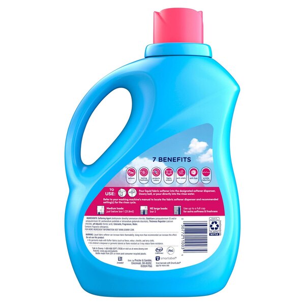 Downy Soft 2-in-1 Liquid Fabric Softener, April Fresh Scent, 88 oz