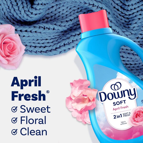 Downy Soft 2-in-1 Liquid Fabric Softener, April Fresh Scent, 88 oz