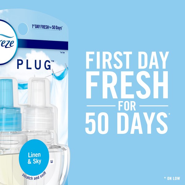 Febreze Fade Defy PLUG Air Freshener Refill, Gain, 2 ct