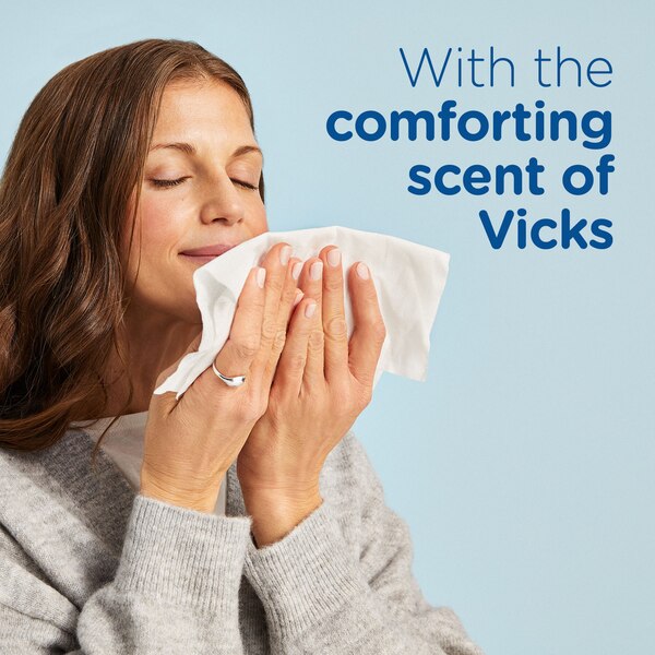 Puffs Plus Lotion with the Scent of Vick's Facial Tissues, 1 Family Size Box, 88 Tissues Per Box