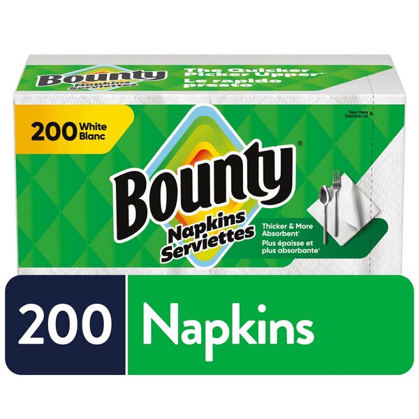 Bounty Paper Napkins, Print, 200 ct