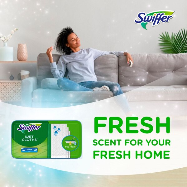 Swiffer Sweeper Wet Mopping Pad Multi Surface Refills for Floor Mop, Open, 24/Pack