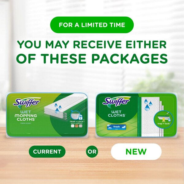 Swiffer Sweeper Wet Mopping Pad Multi Surface Refills for Floor Mop, Open, 24/Pack