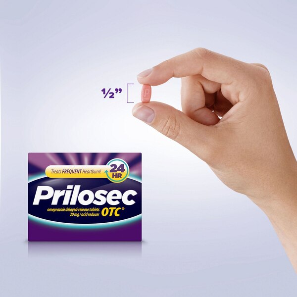 Prilosec OTC Omeprazole 20mg Delayed-Release Acid Reducer for Frequent Heartburn Tablets