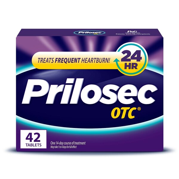 Prilosec OTC Omeprazole 20mg Delayed-Release Acid Reducer for Frequent Heartburn Tablets