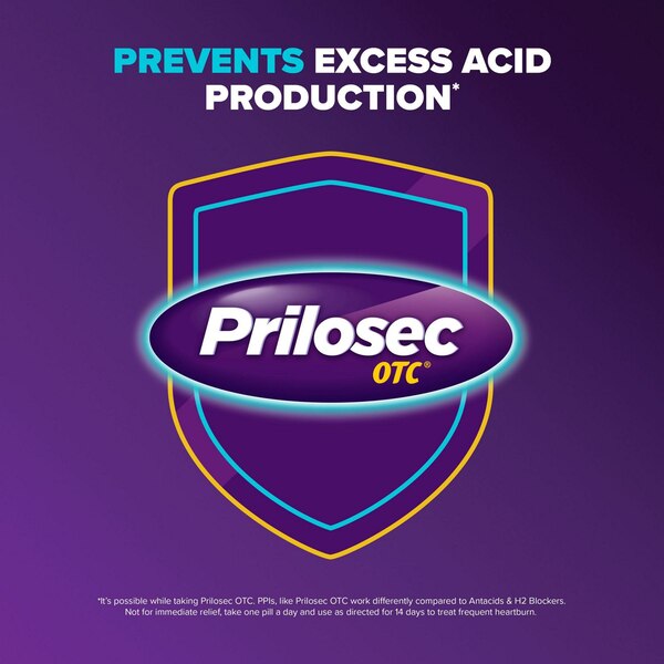 Prilosec OTC Omeprazole 20mg Delayed-Release Acid Reducer for Frequent Heartburn Tablets