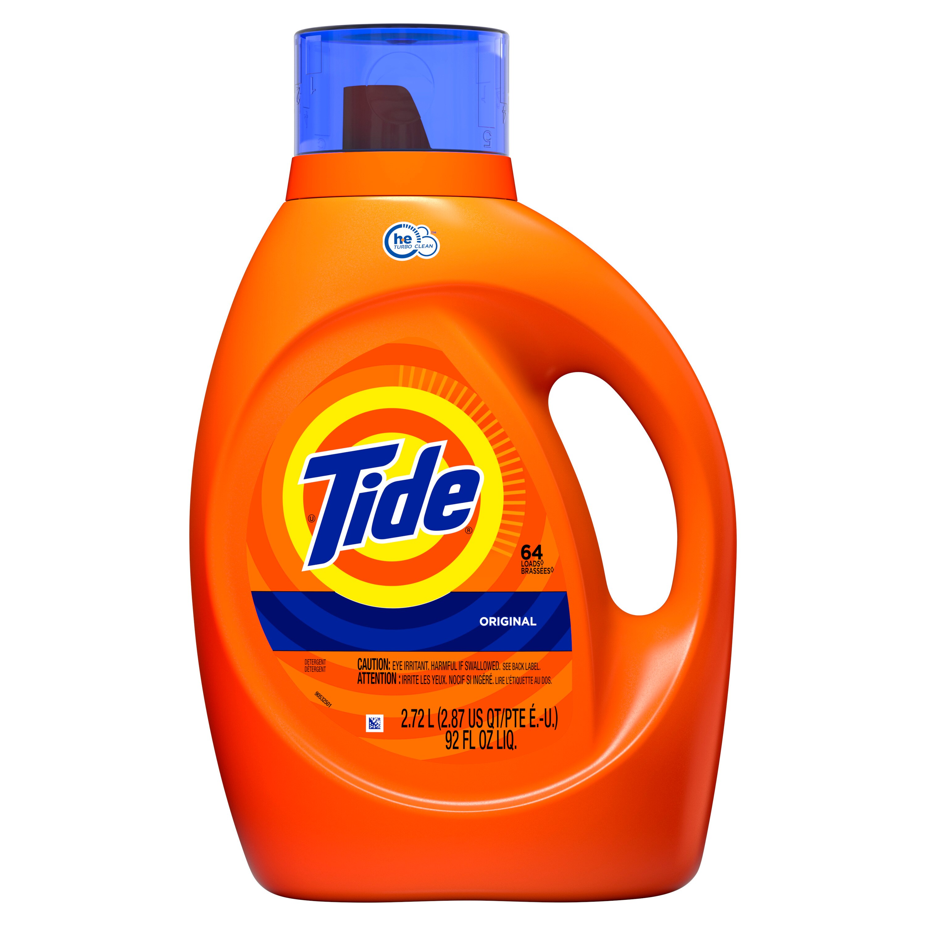 Tide Liquid Laundry Detergent, Original, 64 loads, 92 fl oz, HE Compatible