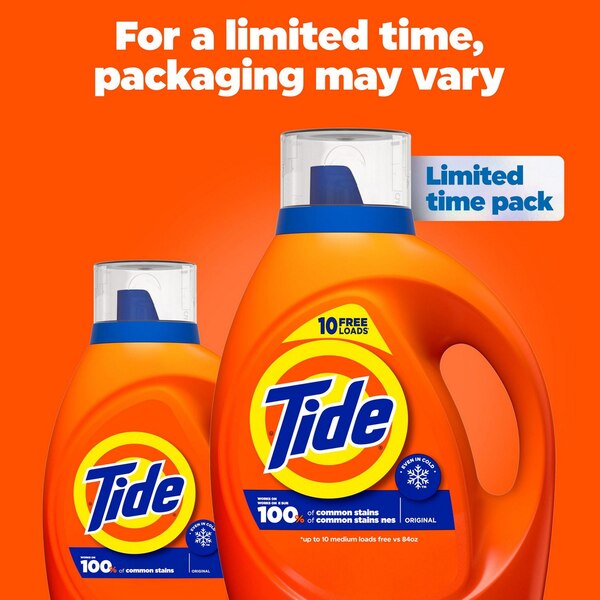 Tide Liquid Laundry Detergent, Original Scent, 98 oz