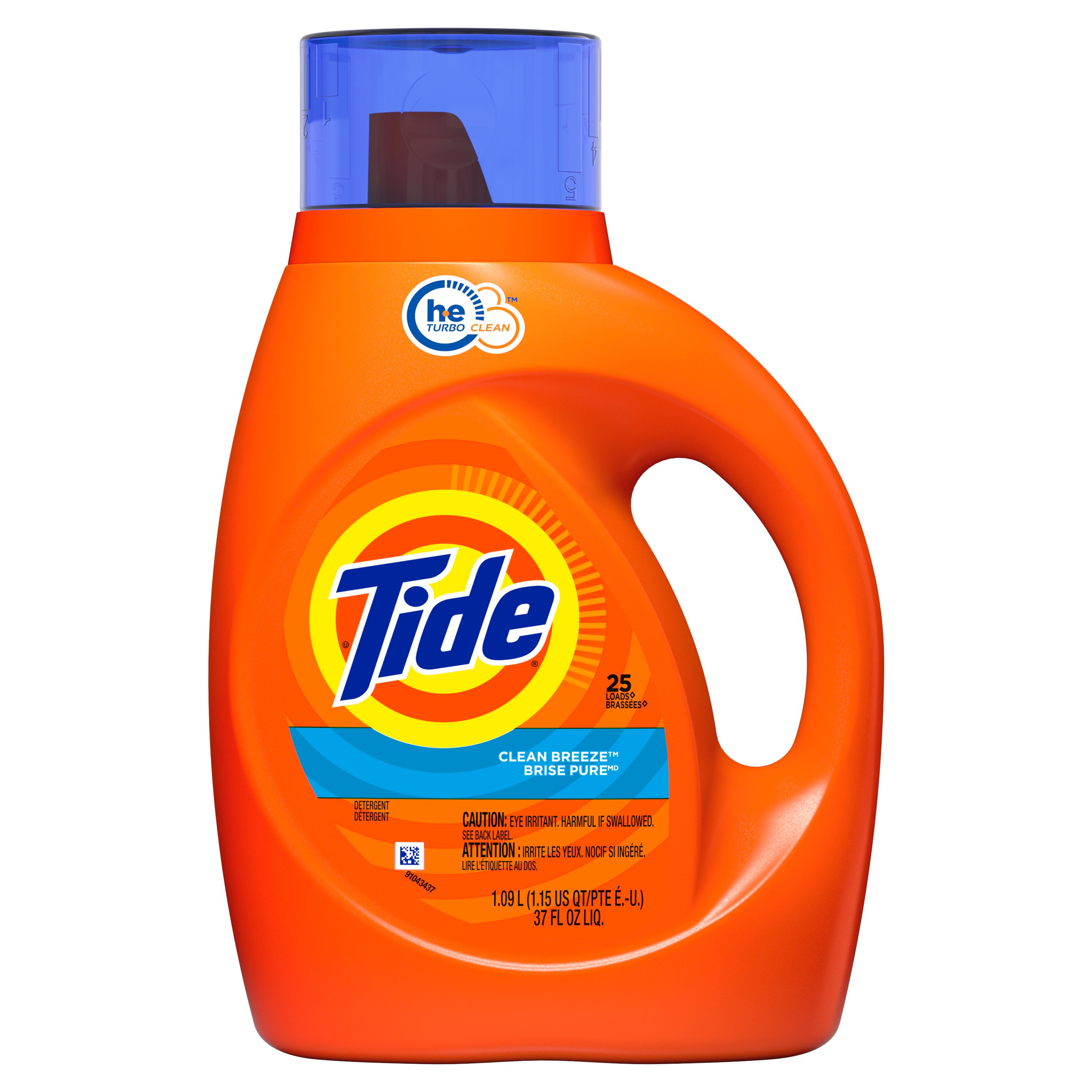 Tide Liquid Laundry Detergent, Clean Breeze, 25 loads, 37 OZ