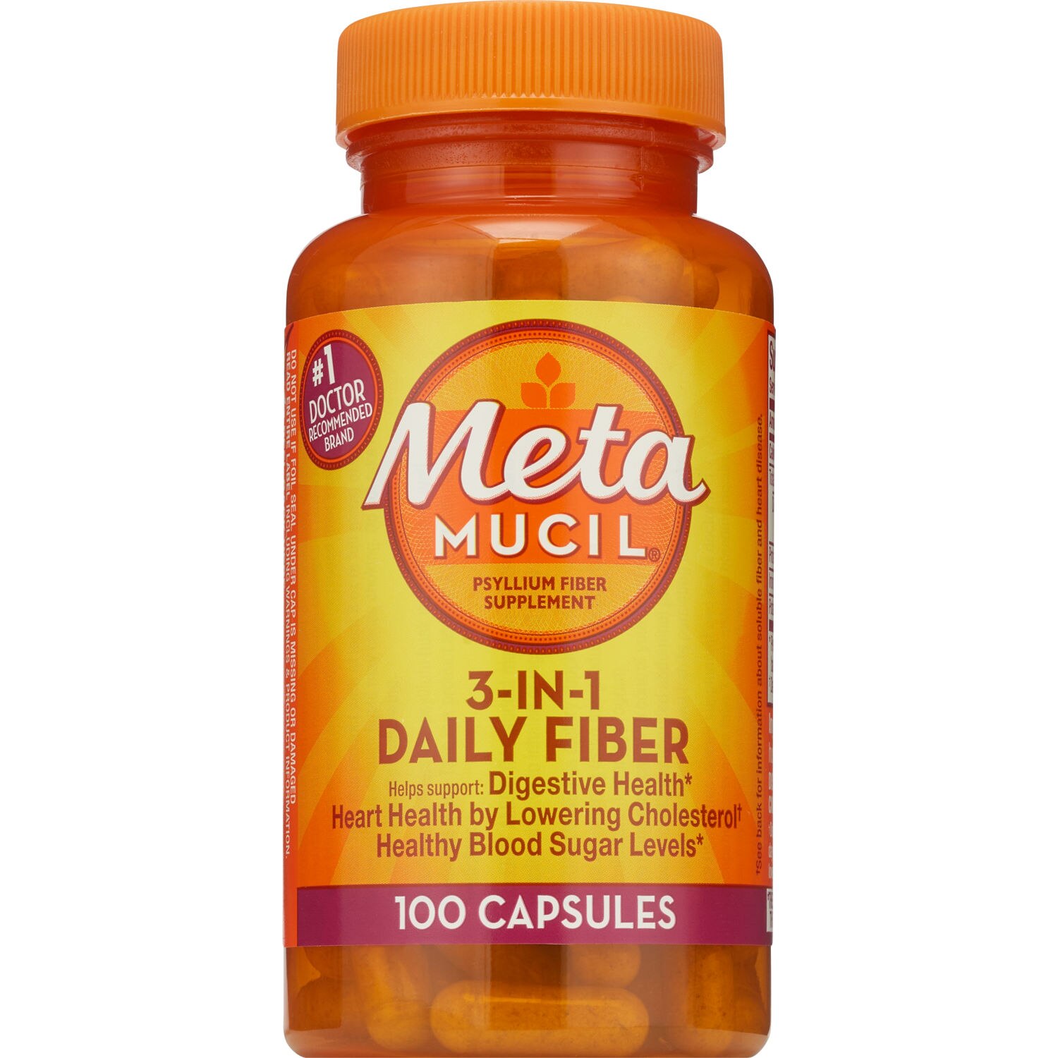Metamucil 3-in-1 Fiber Multi-Health Capsules
