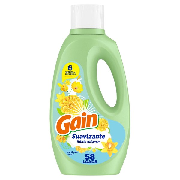 Gain Suavizante Liquid Fabric Softener, Sunflower Fresh Scent, 50 fl oz