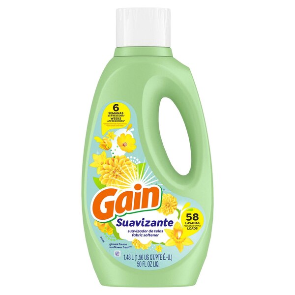 Gain Suavizante Liquid Fabric Softener, Sunflower Fresh Scent, 50 fl oz