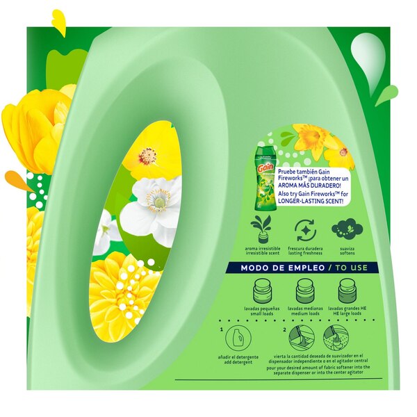 Gain Suavizante Liquid Fabric Softener, Sunflower Fresh Scent, 50 fl oz