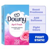 Downy Fabric Softener Dryer Sheets, April Fresh, 120 ct, thumbnail image