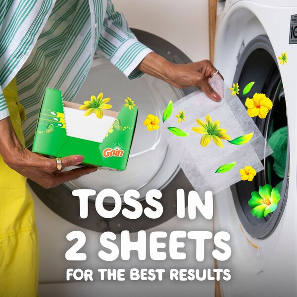 Gain Fabric Softener Dryer Sheets, Original Scent, 120 ct