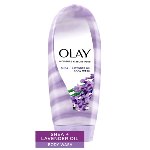 Olay Moisture Ribbons Plus Shea & Lavender Oil Body Wash, 18.0 OZ