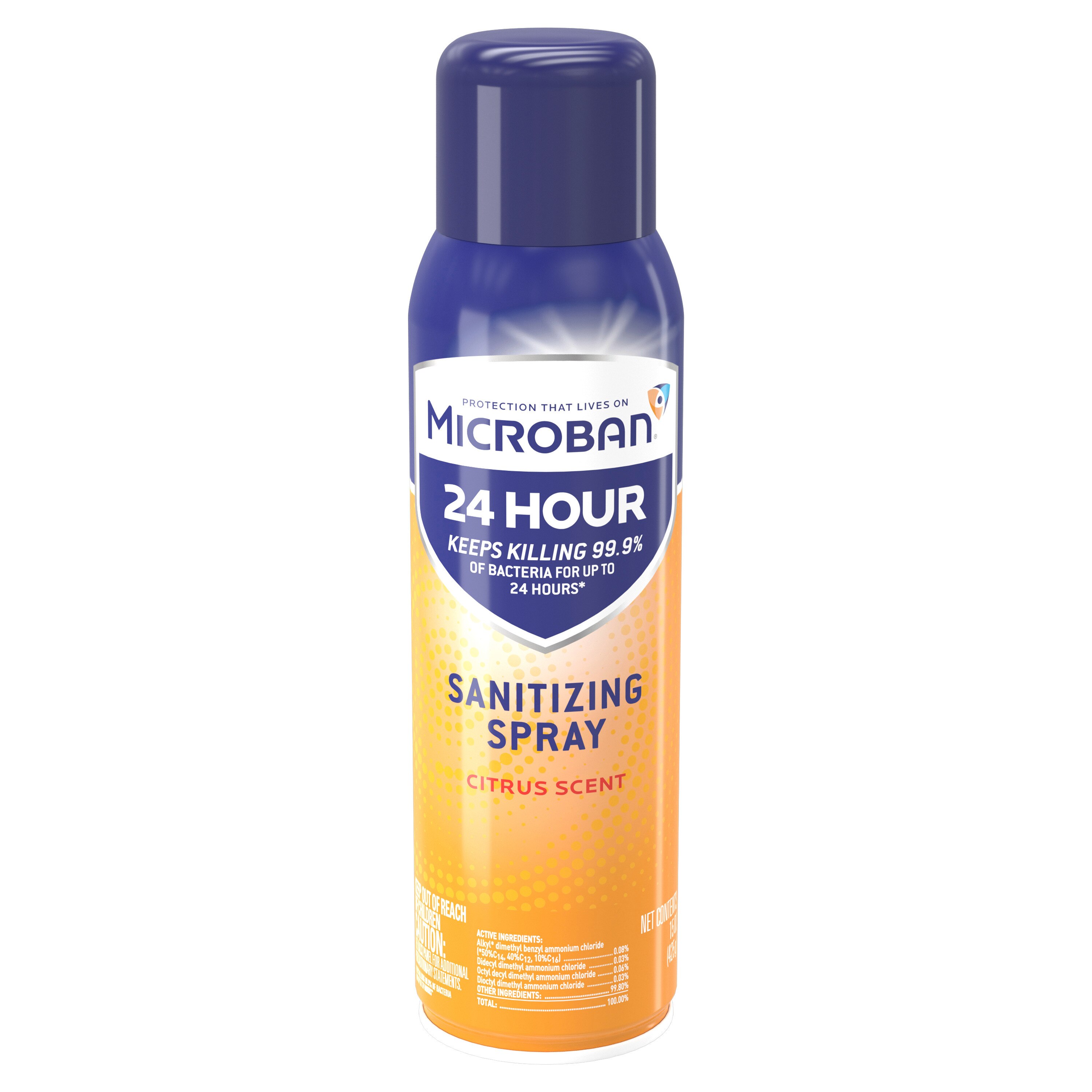Microban 24 Hour Disinfectant Sanitizing Spray, 15 OZ