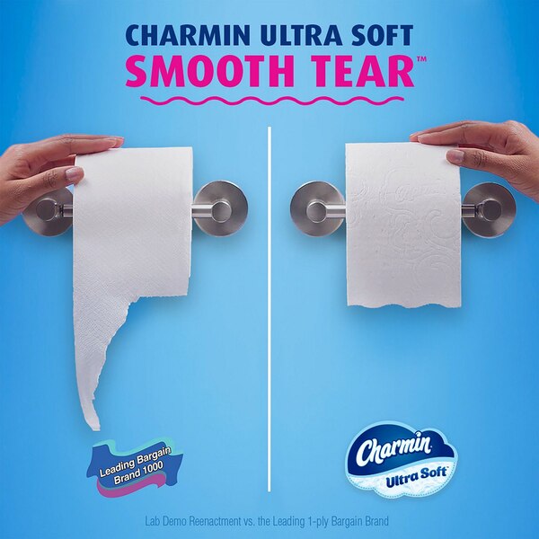 Charmin Ultra Soft Toilet Paper 9 Super Mega Rolls, 336 Sheets Per Roll