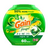 Gain Flings Laundry Detergent Soap Pacs, Original Scent, 60 ct, thumbnail image