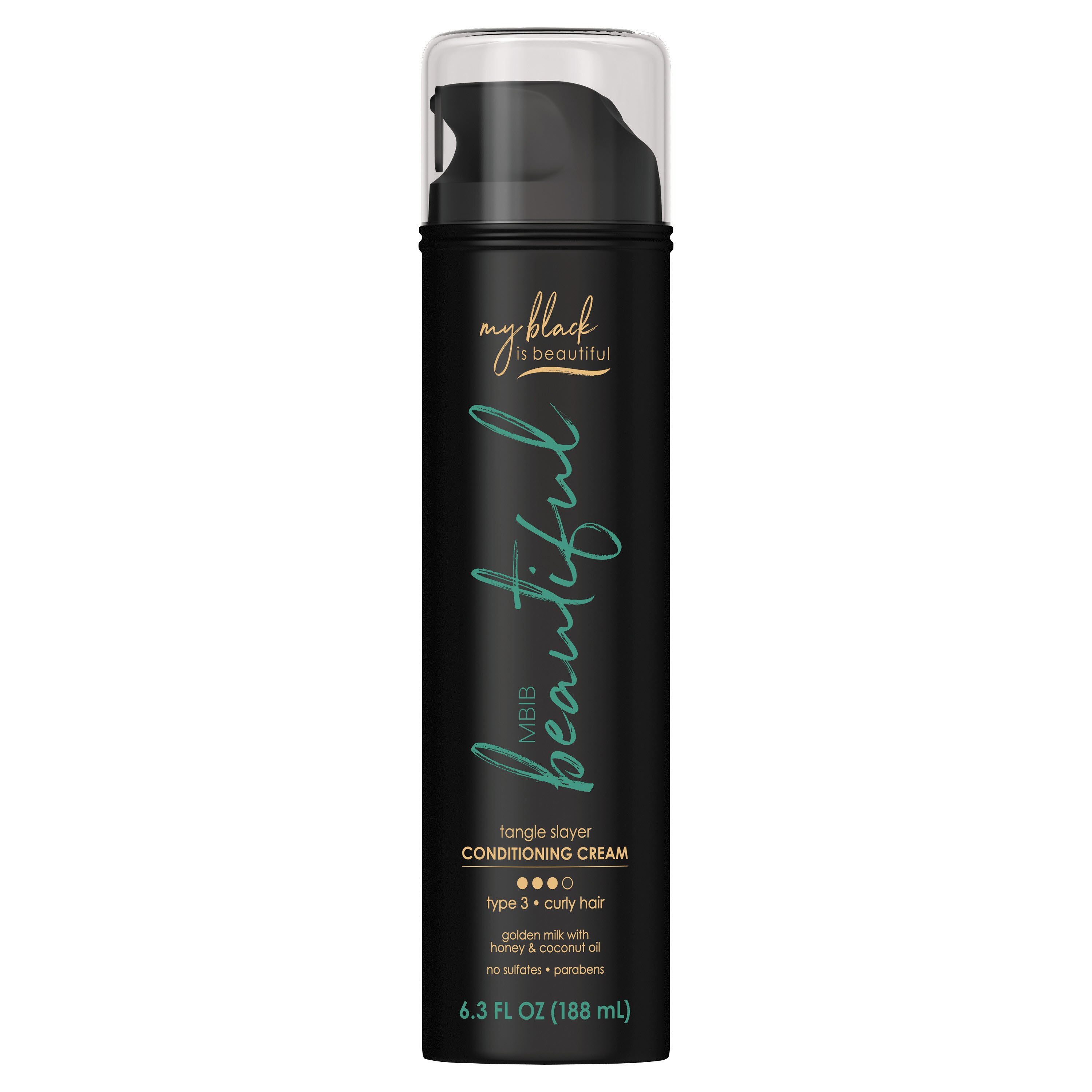My Black is Beautiful Sulfate Free Type 3 Tangle Slayer Conditioning Cream for Curly Hair, 6.3 OZ