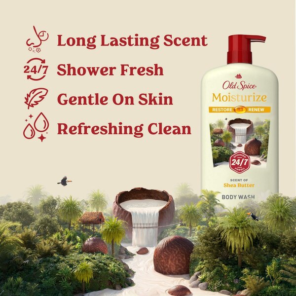 Old Spice Body Wash for Men, Moisturize with Shea Butter