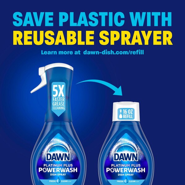 Dawn Platinum Powerwash Dish Spray, Dish Soap, Fresh Scent, 16oz