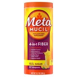 Metamucil, 4-in-1 Psyllium Fiber Supplement Powder with Real Sugar, Orange, 12.7 OZ, thumbnail image