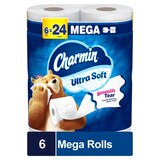 Charmin Ultra Soft Toilet Paper 6 Mega Rolls, 224 Sheets Per Roll, thumbnail image