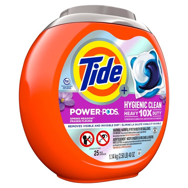 Tide + Power PODS Laundry Detergent Pacs, Spring Meadow, 25 ct