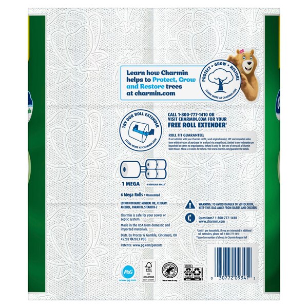Charmin Ultra Gentle Toilet Paper, 6 Mega Rolls, 231 Sheets Per Roll