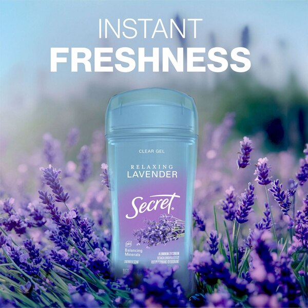Secret 48-Hour Clear Gel Antiperspirant & Deodorant Stick, Lavender, 2.6 OZ, 2 Pack