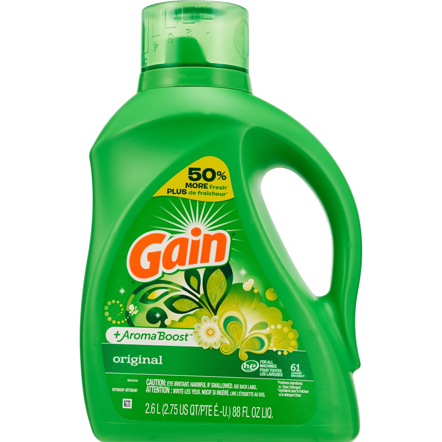 Gain + Aroma Boost Liquid Laundry Detergent, Original Scent, 64 Loads