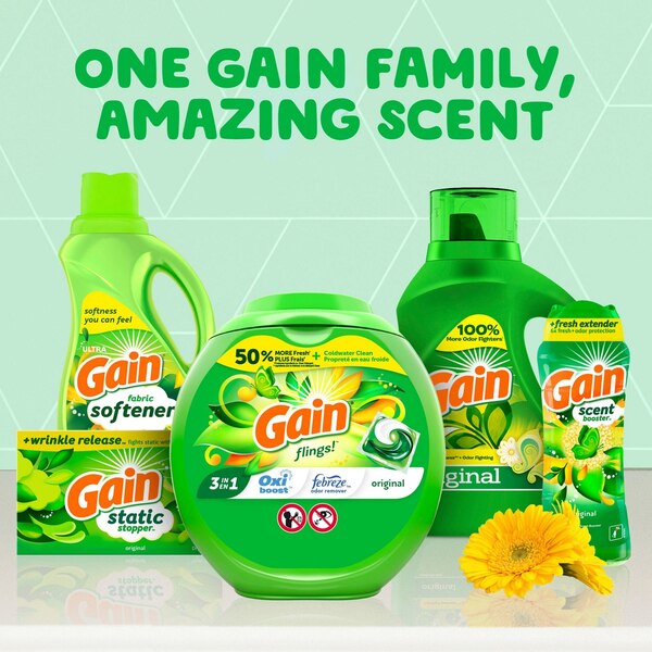 Gain Liquid Laundry Detergent, Original Scent, 88 oz