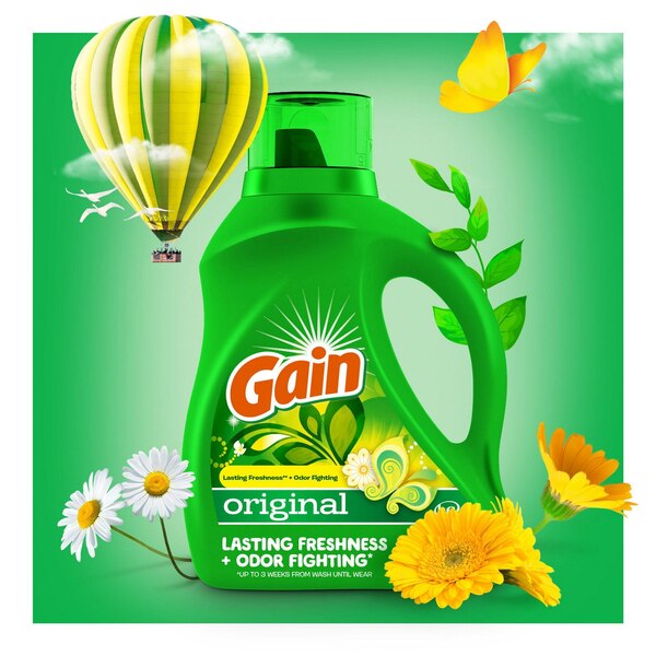 Gain Liquid Laundry Detergent, Original Scent, 88 oz