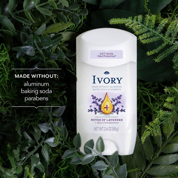 Ivory Gentle Deodorant, Hint of Lavender, 2.4 OZ