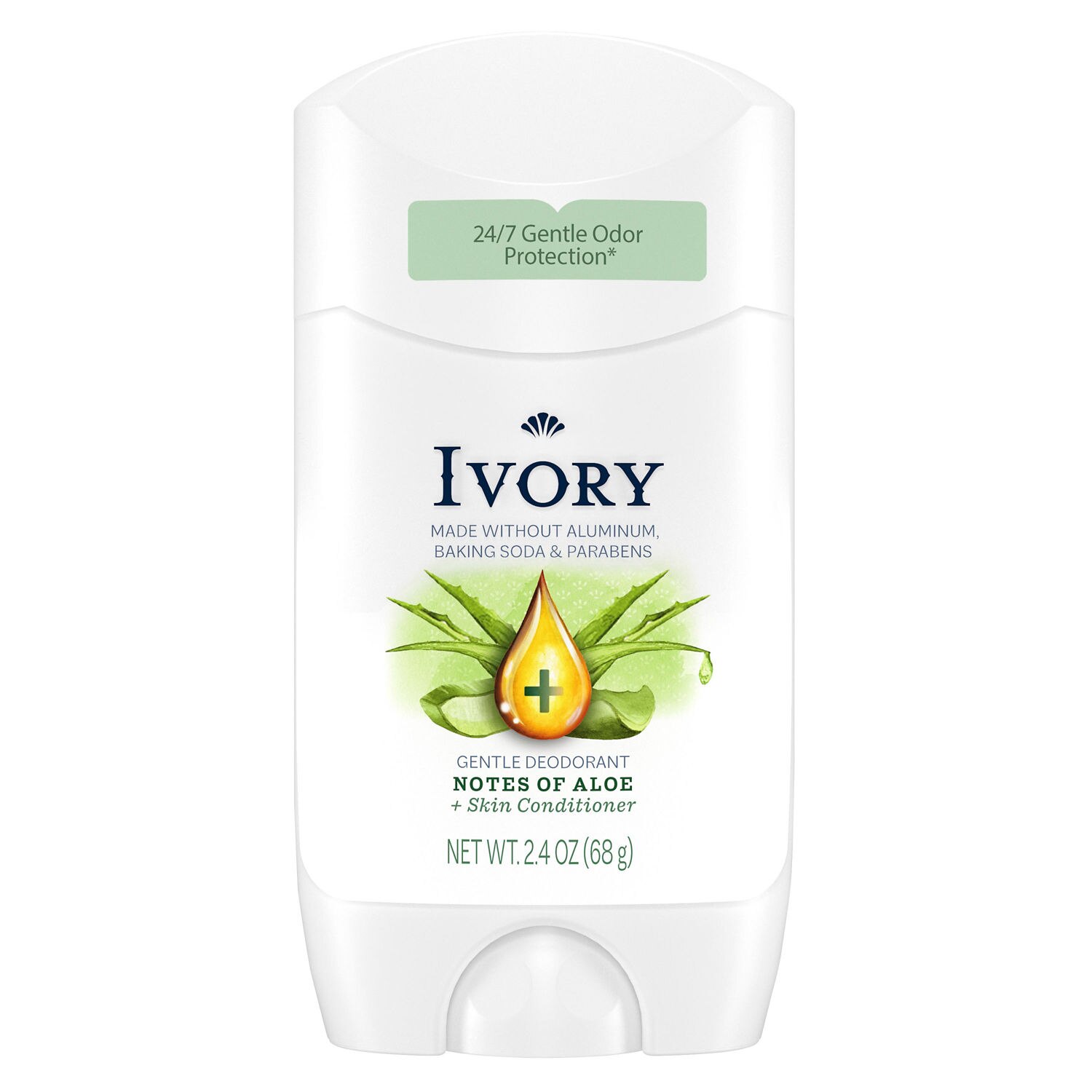 Ivory Gentle Deodorant, Hint of Aloe, 2.4 OZ