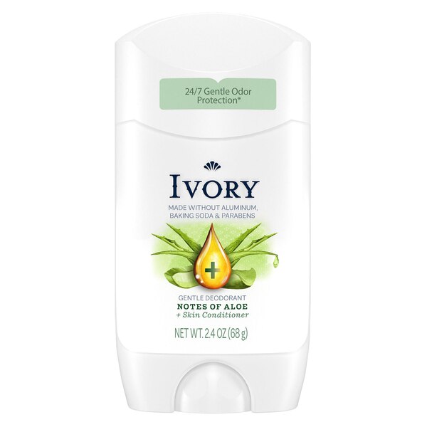Ivory Gentle Deodorant, Hint of Aloe, 2.4 OZ