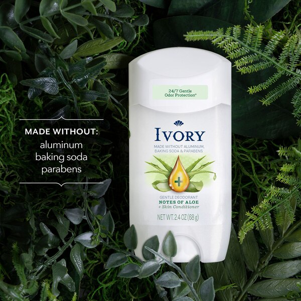 Ivory Gentle Deodorant, Hint of Aloe, 2.4 OZ