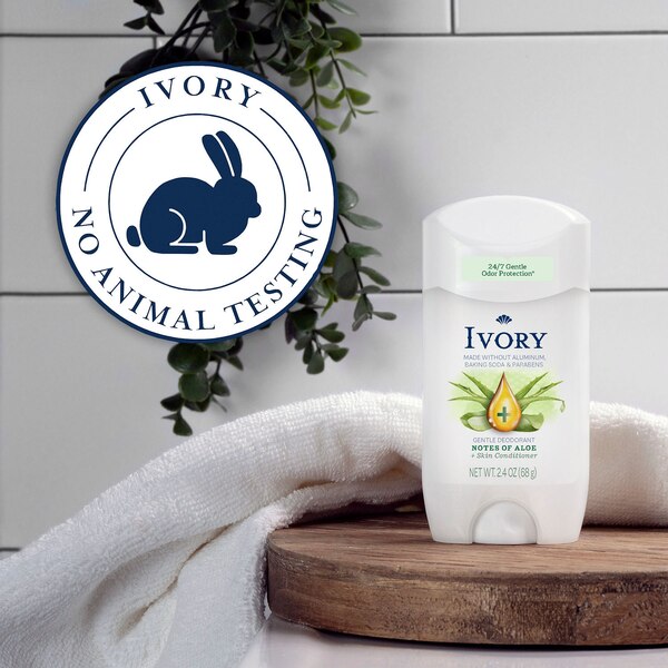 Ivory Gentle Deodorant, Hint of Aloe, 2.4 OZ