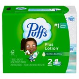 Puffs Plus Lotion Facial Tissue, 2 Boxes (124 tissues total), thumbnail image