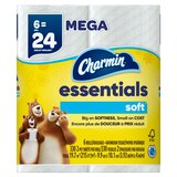 Charmin Essentials Soft Toilet Paper 6 Mega Rolls, 330 Sheets per Roll, thumbnail image