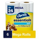Charmin Essentials Soft Toilet Paper 6 Mega Rolls, 330 Sheets per Roll, thumbnail image