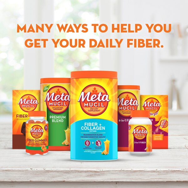 Metamucil Psyllium Fiber + Collagen Peptides Powder