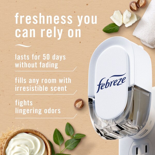 Febreze PLUG Soothe & Restore Air Freshener, Whipped Warm Sugar & Shea Butter, 1 ct