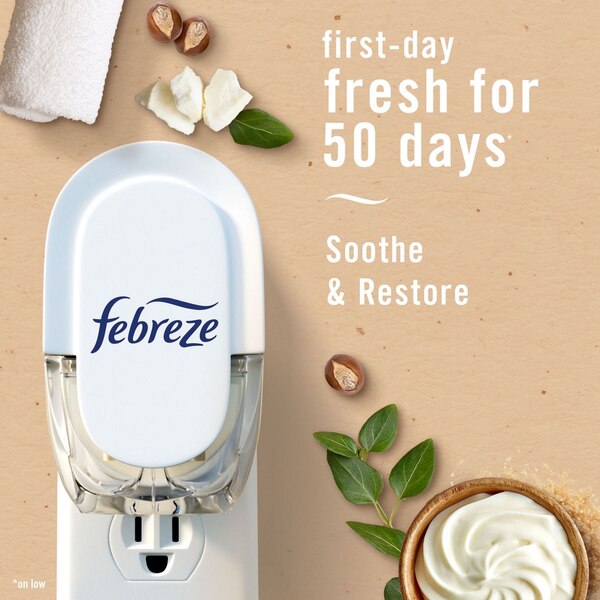 Febreze PLUG Soothe & Restore Air Freshener, Whipped Warm Sugar & Shea Butter, 1 ct