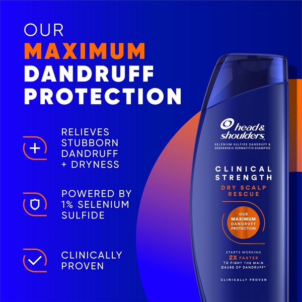 Head & Shoulders Clinical Strength Dry Scalp Rescue Shampoo, 13.5 OZ