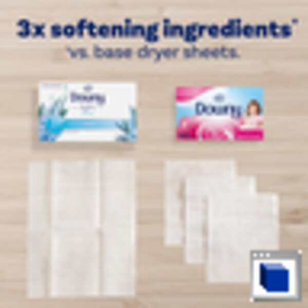 Downy Light Mega Dryer Sheets, Ocean Mist, 80 Count